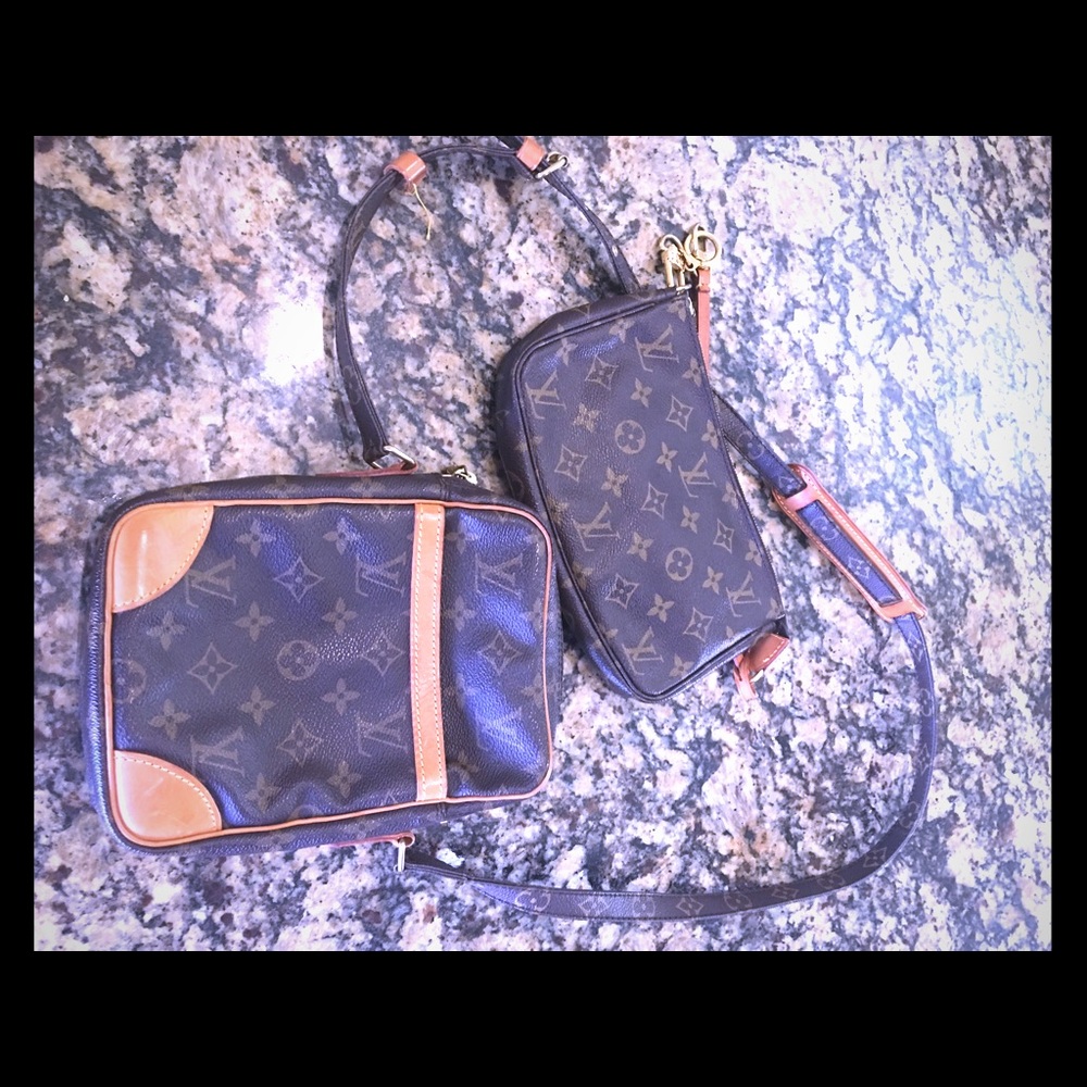 Louis Vuitton shoulder bag and small handbag